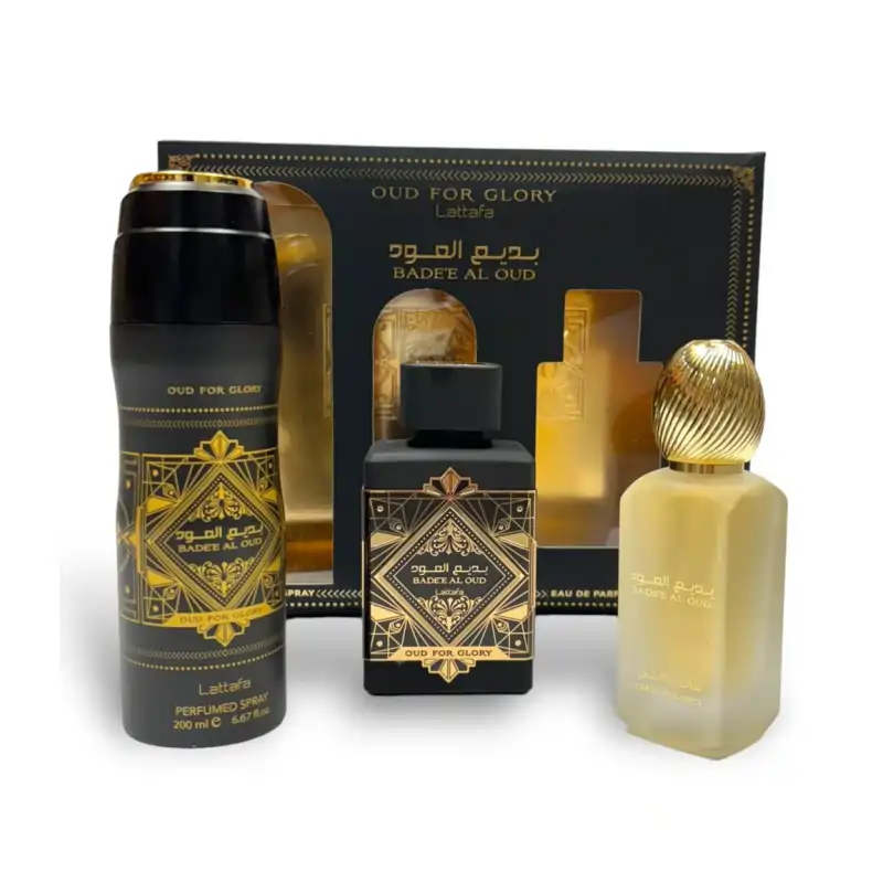 Bade'e Al Oud Oud for Glory Gift Set by Lattafa